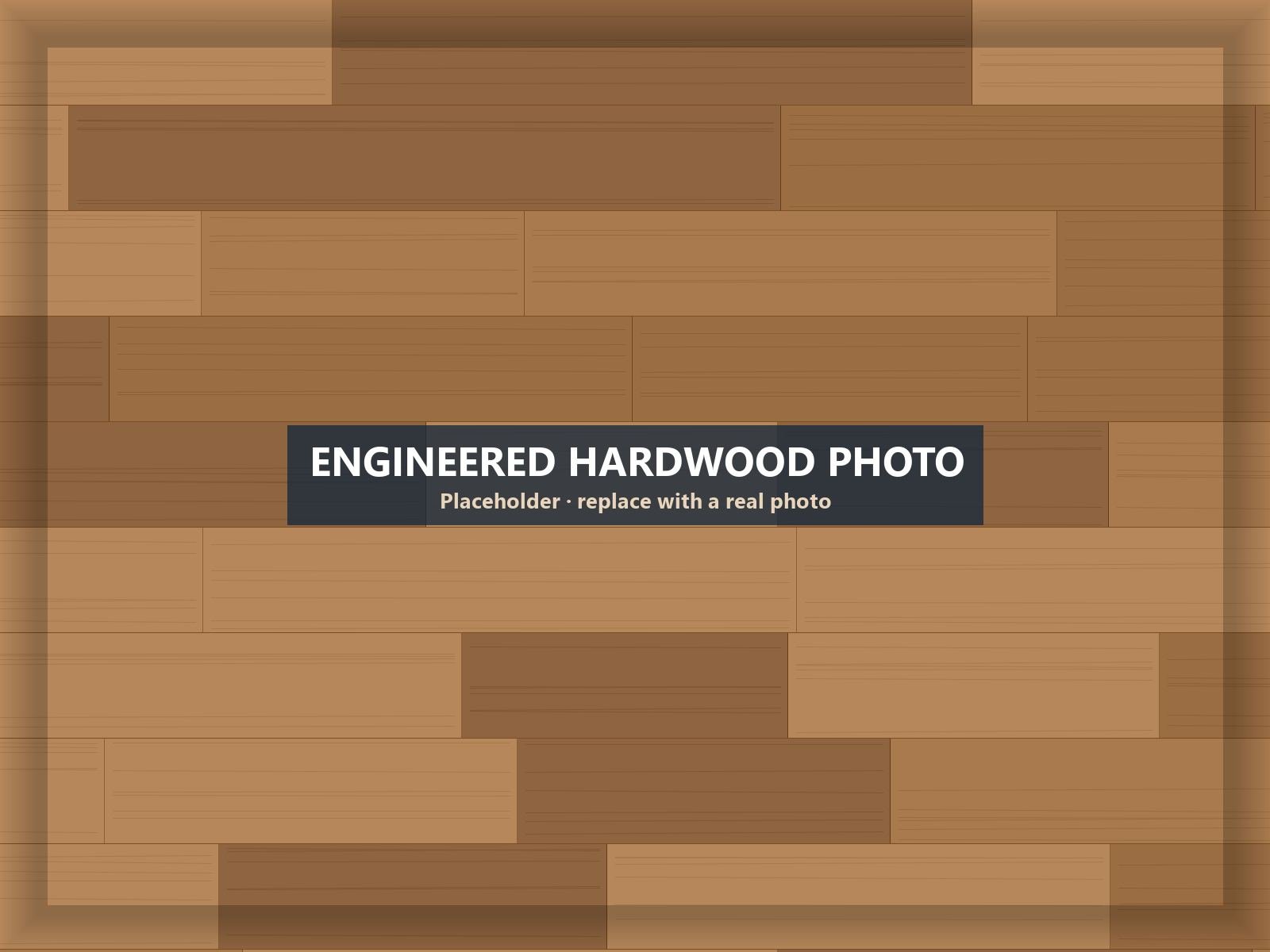 Bedroom with natural oak engineered hardwood flooring
